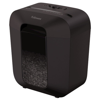 Шредер Fellowes Powershred LX25M, до 6 листа А4 ръчно, раздробява карти/хартия/телчета/кламери, Mini-Cut, кошче за отпадъци с обем 11.5 литра | JAR Computers Fellowes Powershred LX25M
