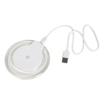 Безжично зарядно TOPS Induction, от USB Micro B(ж) към безжично зарядно, 5V/2A, бял | JAR Computers TOPS Induction