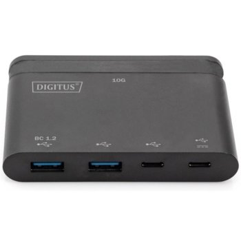 DIGITUS DA-70256 USB-C 4-портов хъб