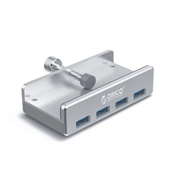 USB хъб Orico MH4PU MH4PU-SV-PRO, 4 порта, USB 3.0, сребрист image