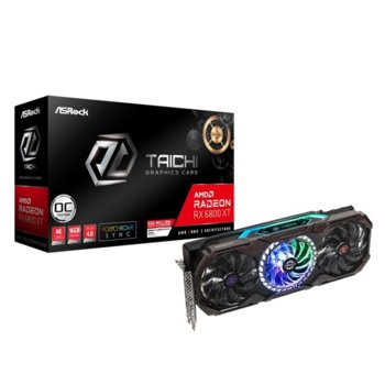 Видео карта AMD RX 6800 XT, 16GB, ASRock Taichi X OC, PCI-E 4.0, GDDR6, 256-bit, DisplayPort, HDMI | JAR Computers ASRock RX6800XT TCX 16GO