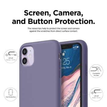 Elago Soft Silicone iPhone 11 purple ES11SC61-LVG