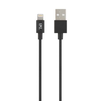 Кабел TnB, от USB Type A(м) към Lightning(м), 2m, черен | JAR Computers TnB Lightning 2m black