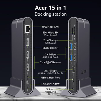 Acer Universal Docking Station 15-in-1 | JAR Computers Acer Universal Docking Station 15-in-1