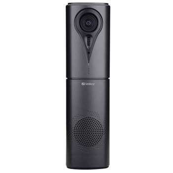 Видеоконферентна камера Sandberg All-in-1 ConfCam 1080P Remote 134-23, Full HD, 2.1 Mpix, 3x цифрово увеличение, MJPEG, вграден 5W високоговорител, USB 2.0, черна | JAR Computers Sandberg All-in-1 ConfCam 1080P Remote 134-23