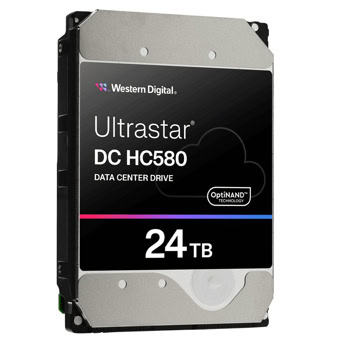 Твърд диск 24TB Western Digital Ultrastar DC HC580 (0F62796), SATA 6Gb/s, 7200 rpm, 512MB кеш, 3.5" (8.89 cm) | JAR Computers Western Digital Ultrastar DC HC580 24TB 0F62796