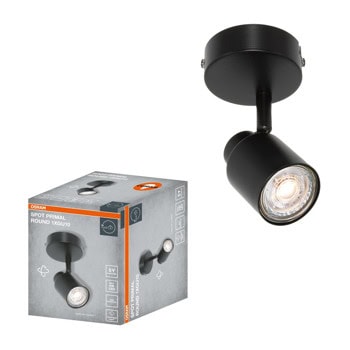 ledvance led spot primal 1xgu10 round black