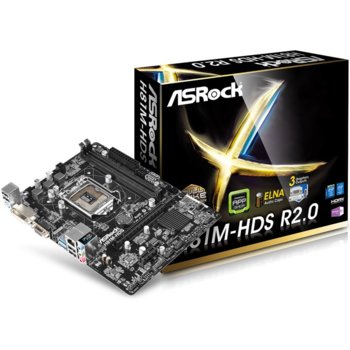 Дънна платка ASRock H81M-HDS R2.0, H81, LGA1150, DDR3/DD3L, PCI-E (HDMI&DVI&VGA), 2x SATA 6Gb/s, 2x USB 3.0, micro ATX | JAR Computers ASRock H81M-HDS R2.0