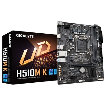 Дънна платка Gigabyte H510M K, H510, LGA1200, DDR4, PCI-E 4.0, (HDMI), 2x SATA 6Gb/s, 1x M.2, 2x USB 3.2 Gen 1, mATX | JAR Computers Gigabyte H510M K DDR4 LGA1200 GB H510M K