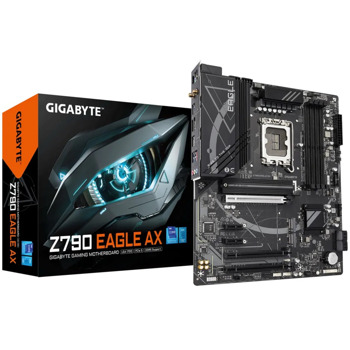 Дънна платка Gigabyte Z790 Eagle AX (rev. 1.0), Z790, LGA1700, DDR5, PCI-E 5.0 (HDMI&DP), 3x M.2, 4x SATA 6Gb/s, 1x USB 3.2 Gen 2 Type-C, 4x USB 3.2 Gen 1 Type-A, ATX | JAR Computers Gigabyte Z790 EAGLE AX (rev. 1.0)
