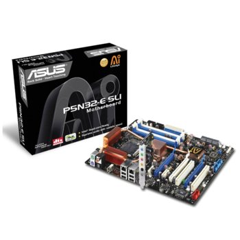 Дънна платка Asus P5N32-E SLI Plus, nVidia C55, LGA775, DDR2, 2xPCI Express, SB7.1, 2xLan1000, SerialATA, Raid 0,1,5, 1394 | JAR Computers Asus P5N32-E SLI Plus