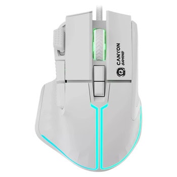 Мишка Canyon GM-636 Fortnax, оптична (20 000 dpi), USB, бяла, подсветка, гейминг, 9 бутона | JAR Computers Canyon GM-636 Fortnax White CND-SGM636W
