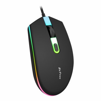 Мишка DeTech D6, оптична (1000 dpi), USB, черна, гейминг, RGB подсветка | JAR Computers Мишка DeTech D6 775