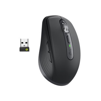 Мишка Logitech MX Anywhere 3S for business, лазерна (8000 dpi), безжична, Bluetooth, USB, черна, 6 бутона | JAR Computers Logitech MX Anywhere 3S for business Graphite