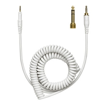 Резервен кабел за слушалки Audio-Technica ATH-M50x, ATH-M40x, навит 1.2-3m, бял image