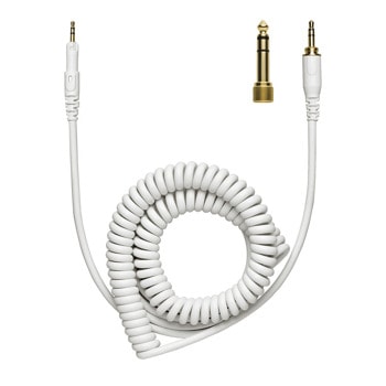Резервен кабел за слушалки Audio-Technica ATH-M50x, ATH-M40x, навит 1.2-3m, бял | JAR Computers Кабел Audio-Technica HP-CC-WH - бял