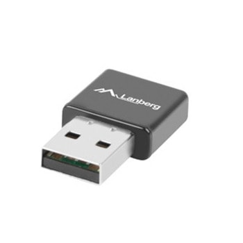 Мрежови адаптер Lanberg NC-0300-WI, 300Mbps, 2.4GHz(300 Mbps), Wireless-N, USB 2.0, 1 вътрешна антена | JAR Computers Lanberg NC-0300-WI