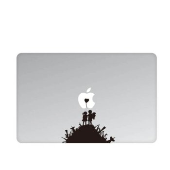 Декорация /скин/ MacBookArt Make Love Not War, за MacBook Pro 15" и 17", Make Love Not War, при махане на покритието не остават петна и белези по MacBook-а | JAR Computers MacBookArt Sticker Make Love Not War dc-10948