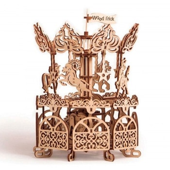 3D пъзел Wood Trick Carousel, дървен, 179 части image