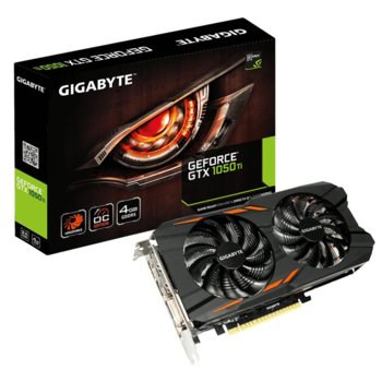 Видео карта GeForce GTX 1050 Ti, 4GB, Gigabyte N105TWF2OC-4GD, PCI-E 3.0, GDDR5, 128bit, Display Port, HDMI, DVI | JAR Computers GB N105TWF2OC-4GD