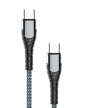 Кабел Baseus Colorway CW-CBPDCC040-GR, от USB C(м) към USB C(м), 1m, (65W, сив | JAR Computers Baseus CW-CBPDCC040-GR