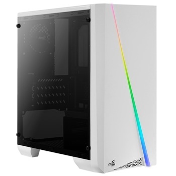 Кутия Aerocool Cylon Mini White, mATX/Mini-ITX, 1x USB 3.0, прозорец, подсветка, бяла, без захранване | JAR Computers Aerocool Cylon Mini White