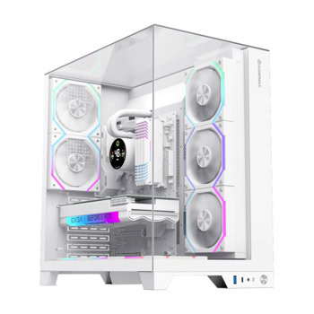Кутия Gamemax Infinity Pro White, ATX/mATX/Mini-ITX, 3x 120 mm вентилатор RGB, с прозорец, бяла, без захранване | JAR Computers Кутия Gamemax Infinity Pro бяла