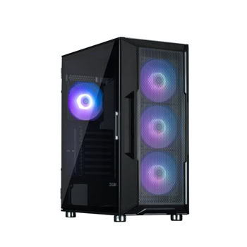 Кутия Zalman i3 NEO ARGB Black, ATX/mATX/Mini-ITX, 2x USB 3.0, 3x 120mm ARGB вентилатора, с прозорец, черна, без захранване | JAR Computers Кутия Zalman i3 NEO ARGB черна