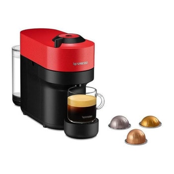 Кафемашина на капсули NESPRESSO VERTUO POP, 1500W, енергиен клас А+, 5 дължини на кафето, 30 мин. време за загряване, червена | JAR Computers Кафемашина с капсули NESPRESSO VERTUO POP червена