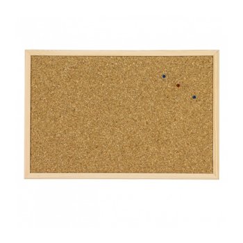 Коркова дъска, с дървена рамка, размер 400x600 mm, кафява | JAR Computers Коркова дъска