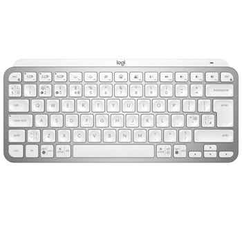 Клавиатура Logitech MX Keys Mini (920-010499), безжична, сива/бяла, Bluetooth image