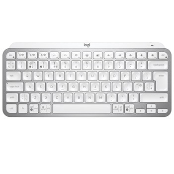 Клавиатура Logitech MX Keys Mini (920-010499), безжична, сива/бяла, Bluetooth | JAR Computers Logitech MX Keys Mini Pale Grey 920-010499