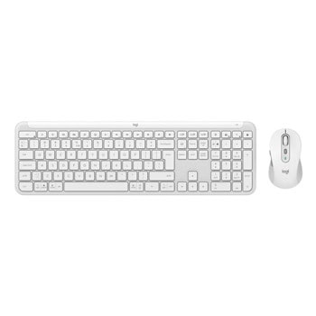 Комплект клавиатура и мишка Logitech Signature Slim Combo MK950, безжични, 4000dpi, Bluetooth, USB, бели | JAR Computers Logitech Signature Slim Combo MK950 White