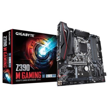 Дънна платка Gigabyte Z390 M GAMING, Z390, LGA1151, DDR4, PCI-Е (HDMI&DVI-D), (CF), 6x SATA 6Gb/s, 2x M.2 socket, 1x USB 3.1 Type C Gen2, Micro ATX, RGB подсветка | JAR Computers Gigabyte Z390 M GAMING
