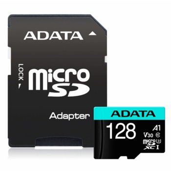 Карта памет 128GB SUDXC с адаптер, Adata V30S, UHS-I, скорост на четене 100МB/s, скорост на запис 80MB/s image