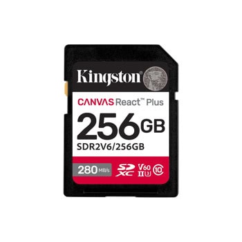 Kingston 256GB SDXC Canvas React Plus SDR2V6/256GB