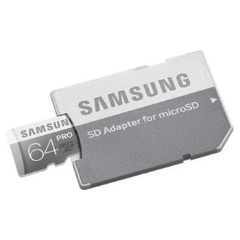 64GB microSDXC Samsung Card PRO Plus + Adapter