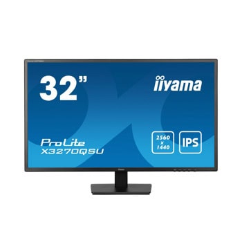 Монитор IIYAMA X3270QSU-B1, 31.5"(80.01 cm) IPS панел, 100Hz, WQHD, 3ms, 80 000 000:1, 250 cd/m2, DisplayPort, HDMI, USB | JAR Computers IIYAMA X3270QSU-B1