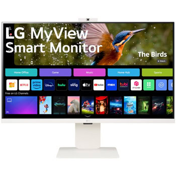 Монитор LG MyView 32SR85U-W, 31.5" (80.01cm) IPS панел, 4K/UHD, 5ms, 400cd/m2, HDMI, USB, 2Mpix камера, Bluetooth, Wi-Fi | JAR Computers LG MyView 32SR85U-W