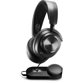 Слушалки SteelSeries Arctis Nova Pro, микрофон, гейминг, Active Noise Cancellation, GameDAC Gen 2, Nova Pro Acoustic System, 360° Spatial Audio, USB, AUX, черни | JAR Computers SteelSeries Arctis Nova Pro 61527
