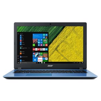 Лаптоп Acer Aspire 3 (NX.GW4EX.002)(син), четириядрен Gemini Lake Intel Celeron N4100 1.1/2.4 GHz, 15.6" (39.62 cm) HD Anti-Glare Display, (HDMI), 4GB, 128GB SSD, 1x USB 3.0, 2.10 kg | JAR Computers Acer Aspire 3 NX.GW4EX.002