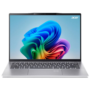 Лаптоп Acer Swift 14 AI SF14-61T-R3H5 (NX.J1CEX.001)(сребрист), десетядрен AMD Ryzen AI 9 365 2.0/5.1 GHz, 14" (35.56cm) WUXGA IPS Anti-Glare Touchscreen Display, (HDMI), 32GB LPDDR5X, 1TB SSD, 2x USB4, Windows 11 Home | JAR Computers Acer Swift 14 AI SF14-61T-R3H5 NX.J1CEX.001