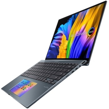 Лаптоп Asus Zenbook 14X OLED UX5400EA-OLED-KN731R (90NB0TA3-M02480)(сив), четириядрен Tiger Lake Intel Core i7-1165G7 2.8/4.7GHz, 14" (35.56 cm) Retina OLED Touchscreen Glare Display, (HDMI), 16GB DDR4, 1TB SSD, 2x Thunderbolt 4, Windows 10 Pro image