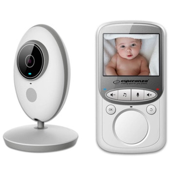 Бебефон Esperanza EHM003, термометър, нощно виждане, LCD екран, бял image