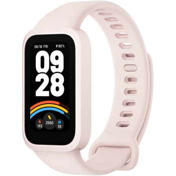 Смарт гривна Xiaomi Smart Band 9 Active, 1.47" (3.73cm) AMOLED дисплей, Bluetooth, следене на сърдечен ритъм, отчитане на SpO2, спортни режими, мониторинг на съня, 5ATM, до 18 дни време на работа, наблюдение на нивата на стрес, розова | JAR Computers Xiaomi Smart Band 9 Active Pink BHR9917GL
