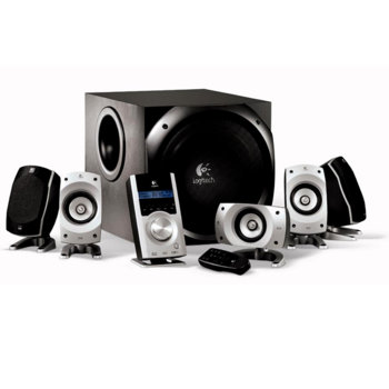 Тонколона Logitech Z-5500, 5.1, 500W, 3.5mm jack, черно/сив | JAR Computers 5+1 Logitech Z-5500, 500W RMS. THX Certified