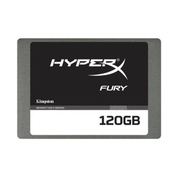 Памет SSD 120GB, Kingston HyperX Fury, SATA 6Gb/s, 2.5" (6.35 cm), скорост на четене 420 MB/s, скорост на запис 120 MB/s | JAR Computers 120GB HyperX Fury