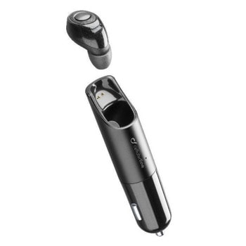 Слушалка Cellularline Car Headset Mini 5495, безжична, микрофон, Bluetooth, зарядно за кола, 2x USB за зареждане на други устройства, универсална, черна | JAR Computers Cellular Line Car Headset Mini 5495