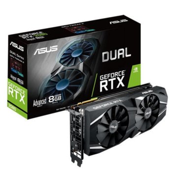 Видео карта Nvidia GeForce RTX 2080, 8GB, Asus Dual Advance, PCI-E 3.0, GDDR6, 256 bit, 3x Display Port, 1x HDMI, 1x USB Type C | JAR Computers Asus Dual Advance Nvidia GeForce RTX 2080 8GB