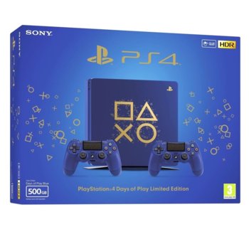 PS4 Slim 500GB Days Of Play Blue LE